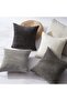 Grey Corduroy Couch Pillow Covers, 45 x 45 cm, Set of 4 - 4