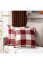 Christmas Decorative Pillow Covers 18x18 Inch, Buffalo Red White - 2 Pack