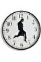 Ministry of Silly Walks Wall Clock - Novelty Home Decor (Black)