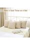 2-Pack 45×45cm Faux Wool Embroidered Pillow Covers, Beige Geometric - 4