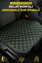 Ergonomic, Orthopedic, Faux Leather Quilted Luxury Lacasa Car Seat Cover-Cushion (Set of 3) Syh-Green - 3