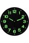 Night Light Wall Clock, 12-inch Silent Non-Ticking Quartz, Glow-in-the-Dark (Black) - 2