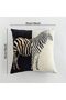 Set of 2 Zebra Chenille Throw Pillow Covers 18x18 inch Black - 5