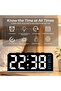 6.8'' LED Digital Alarm Clock with Ambient Light, Day/Date/Temperature, Dual Alarm/Snooze - 2