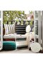Pack of 4 Outdoor Pillow Covers 18x18 Inch Waterproof Geometric (Black)