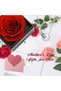 Preserved Rose Jewelry Box with 'I Love You' Necklace (Red1, Alloy Necklace) - 4