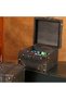 Large Jewelry Box – Antique Dark Grey Wood with Metal Lock and Key - 4
