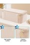 Jewelry Box with 12 Velvet Pouches Travel Leather Jewelry Case for Girls (Beige) - 4