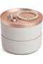 Tesora Jewelry Box, Two-Tier Resin Storage Container With Removable Lid, Concrete/Copper