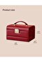 Jewelry Box, 3-Layer Leather Jewelry Storage Box (Red) - 8