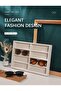 Beige Velvet Sunglasses Organizer Tray, 8 Grids, Stackable (2 Pack) - 3