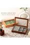 Vintage Walnut Wooden Jewelry Box - Medium Solid Wood Trinket Organizer with Necklace Hooks - 5