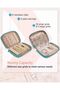 Jewelry Organizer - Transparent Ring-Binder Travel Pouch (Green) - 2