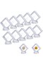 3D Floating Frame Display Case (10 pcs) - Floating Jewelry & Coin Display with Clear Base
