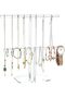 Solid Clear 2-Tier Acrylic Jewelry Organizer Stand (Necklace & Bracelet Holder)