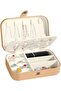 Travel Jewelry Box Double Layer Mini Case (Khaki)