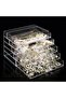 5-Drawer Clear Acrylic Earring Storage Box - 79-Grid Jewelry Organizer (Clear)