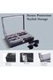 Leather 8-Piece Eyeglasses & Sunglasses Display Case Organizer (Black) - 6