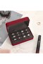 Portable Ring Organizer Jewelry Case for Rings, Earrings, Brooches (Red) - 4
