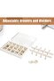 5-Drawer Acrylic Jewelry Box Organizer, Clear with Warm White Velvet Lining - 5