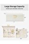 2 Layer Jewelry Box Large Jewelry Organizer for Women (Cream White) - 4
