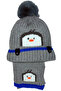 3-6 Years Old Penguin Figured Knitted Children's Scarf, Fleece Inside, Knitted Children's Scarf, Beanie and Gloves 3-Piece Set - 7