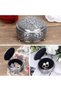 Metal Round Vintage Jewelry Box - Small Trinket & Ring Organizer - 5