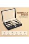 Leather Multi Sunglasses Organizer with 8 Slots - Jewelry & Watch Display Case - 5