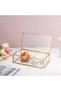 Vintage Glass Keepsake Box, Rectangle Jewelry Display Organizer Box - 2