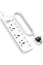 Extension Lead with USB, 3-Way Power Strip, 2 USB Ports, 2M Cable