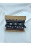 Combination Leather Bracelet Set – 5-Piece Braided and Patterned Adjustable Men's Bracelet Combination - 4