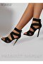 Women's Cross Elastic Strap Sandals Fashionable Summer Hollow out Open Toe High Heels Patchwork Vers - 5