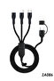 ZEROSPACE ZA086 5-in-1 Multi-Function Nylon Braided Fast Charging Cable for iOS/Android/PD
