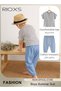 2PCS T-Shirt and Pants Set for Boys & Girls, Short Sleeved Cotton Shirt and Linen-cotton Pants, Fash - 3