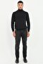 Men's Regular Fit Full Turtleneck Black Knitwear - 2