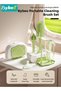 6 in 1 Baby Bottle Cleaning Brush Set, Travel Baby Bottle Brush Cleaner Set with Silicone Bottle Bru - 2