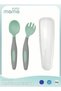 2 PCS Baby Silicone Training Spoons for Babies and Toddlers First Stage Infant Durable Weaning Feedi