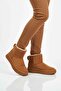 Tan Fur Lined Women's Boots 25001 Z - 3