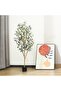 5.9FT Artificial Olive Tree - Tall Faux Plant with Realistic Leaves for Office - 9