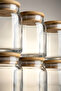 3-Piece Glass Storage Container Set 275 Cc - Food Preservation Jar with Vacuum Bamboo Lid - 4