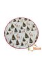 Cream Pine Tree and Deer Christmas Foot Rug, New Year's Pine Tree Skirt and Underlay Washable - 2