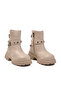 Beige Zippered Children's Boots with Fleece Inside Dante F