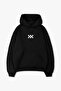 Oversized Black Hooded Angelic Sweatshirt Unisex – 3 Thread Count Fleece-Lined Thick Fleece - 4