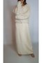 Women's Ecru Long Dress Cardigan Double Knitting Suit Yy101287 - 6