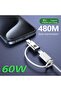 2 Pcs Lightning-to-USB-C Adapter, 60W Fast Charge & 480Mbps Data, Silver - 3