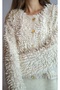 Women's Ecru Long Dress Cardigan Double Knitting Suit Yy101287 - 4