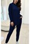 Women's Long Sleeve Hooded Meloni Blouse and Pants Double Suit