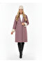 Women's Regular Jacket Collar Lined Buttoned Cashmere Coat - 4