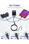 3 in 1 Charging Cable, Multi Charging Cable 2Pack 1.2M Fast Charging (Type-C, Micro USB, Lightning) - 5