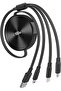 3-in-1 100W Retractable Multi Charging Cable (3.6 ft)